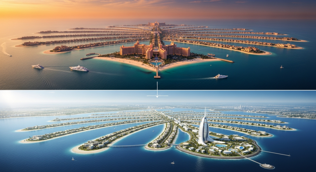 Villa kaufen Dubai: Palm Jumeirah vs. Palm Jebel Ali